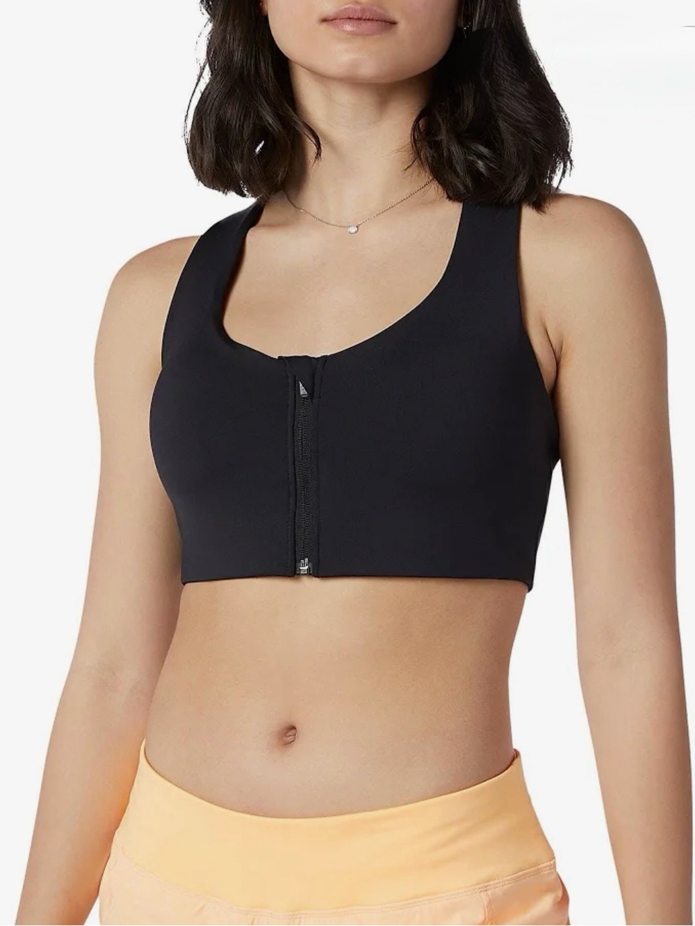 🔥🆕🔥 New Balance Power X Front-Zip High Impact Sports Bra Black